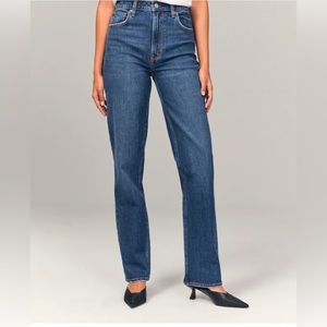 Abercrombie the 90s straight ultra high rise jean